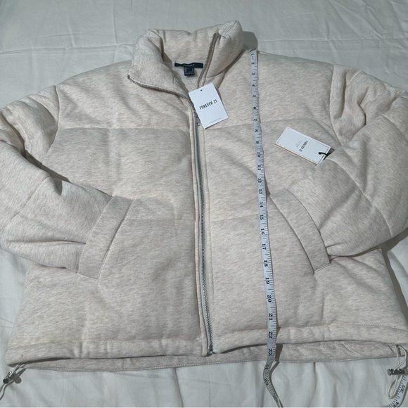 **New**Quilted French Terry Puffer Jacket size s - Picture 2 of 16